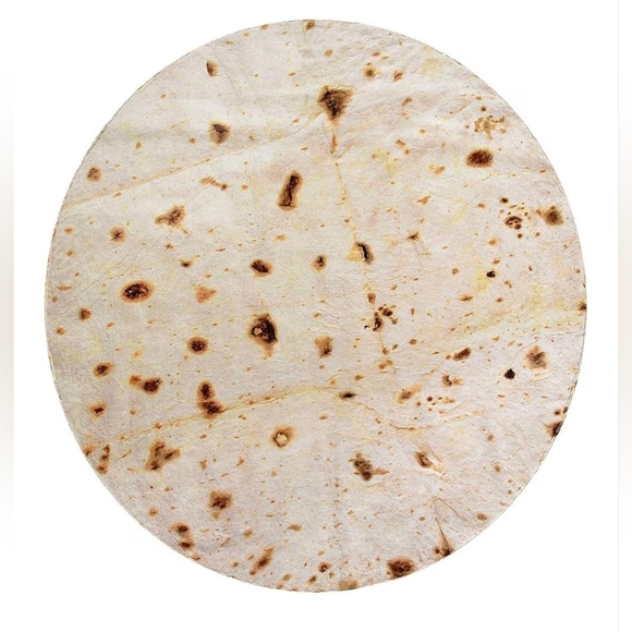 Round Burritos Tortilla Novelty Throw Blanket